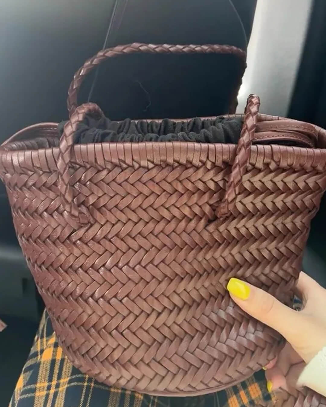 Blair Braided Vegan Leather Bucket Shoulder Bag – view 6
