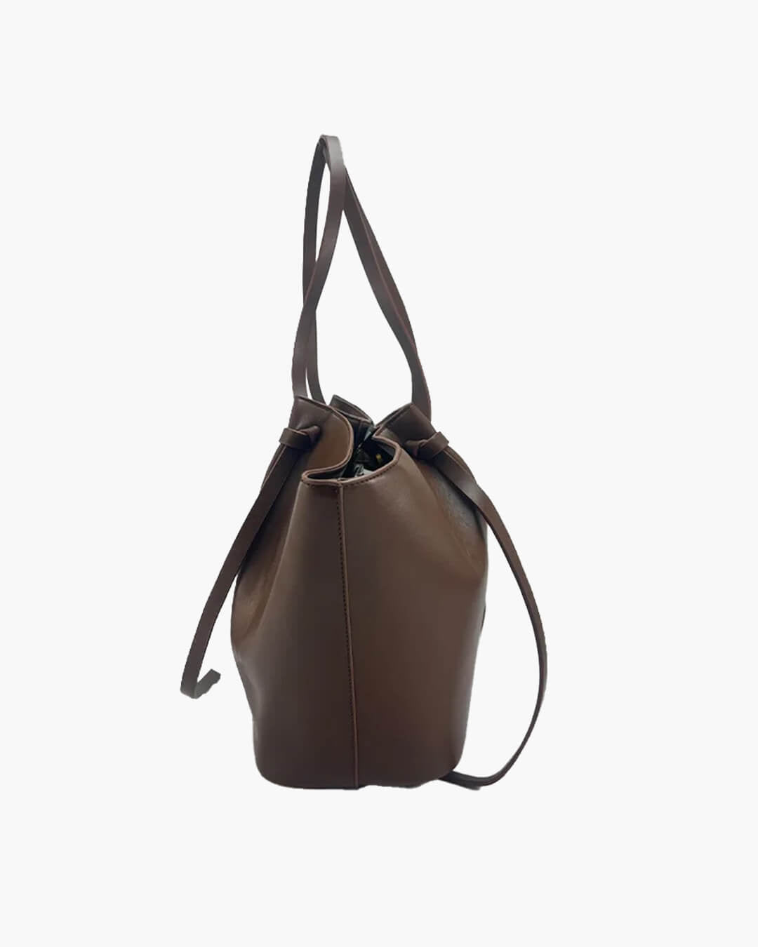 Brianna Trapeze PU Leather Shoulder Tote with Metal Lock – view 3