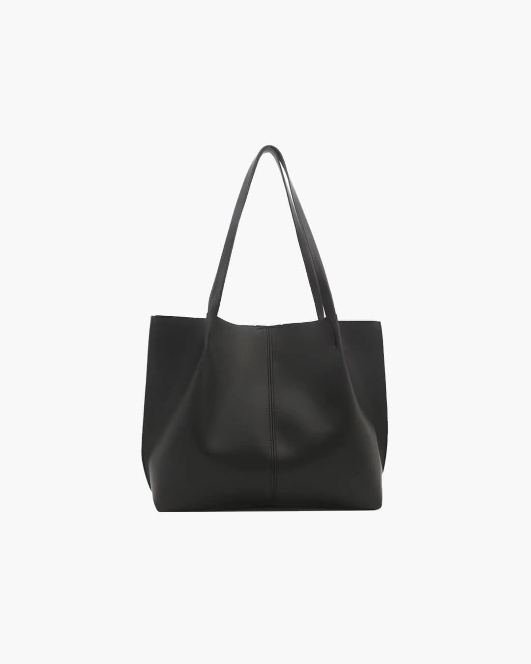 Calista Retro Soft Faux Leather Open Top Tote Bag – view 4