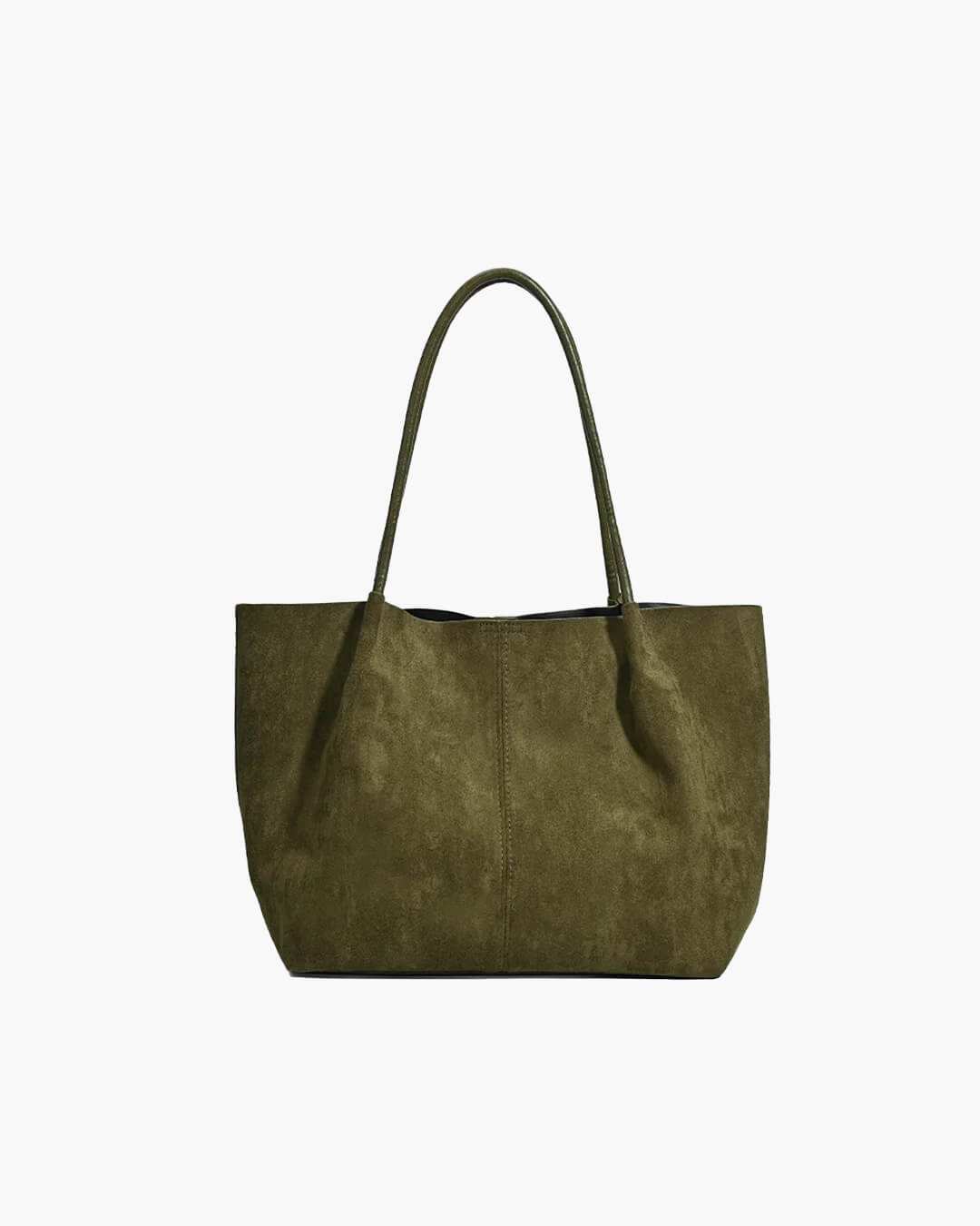 Cheska Retro Faux Suede Tote Bag with Matching Pouch