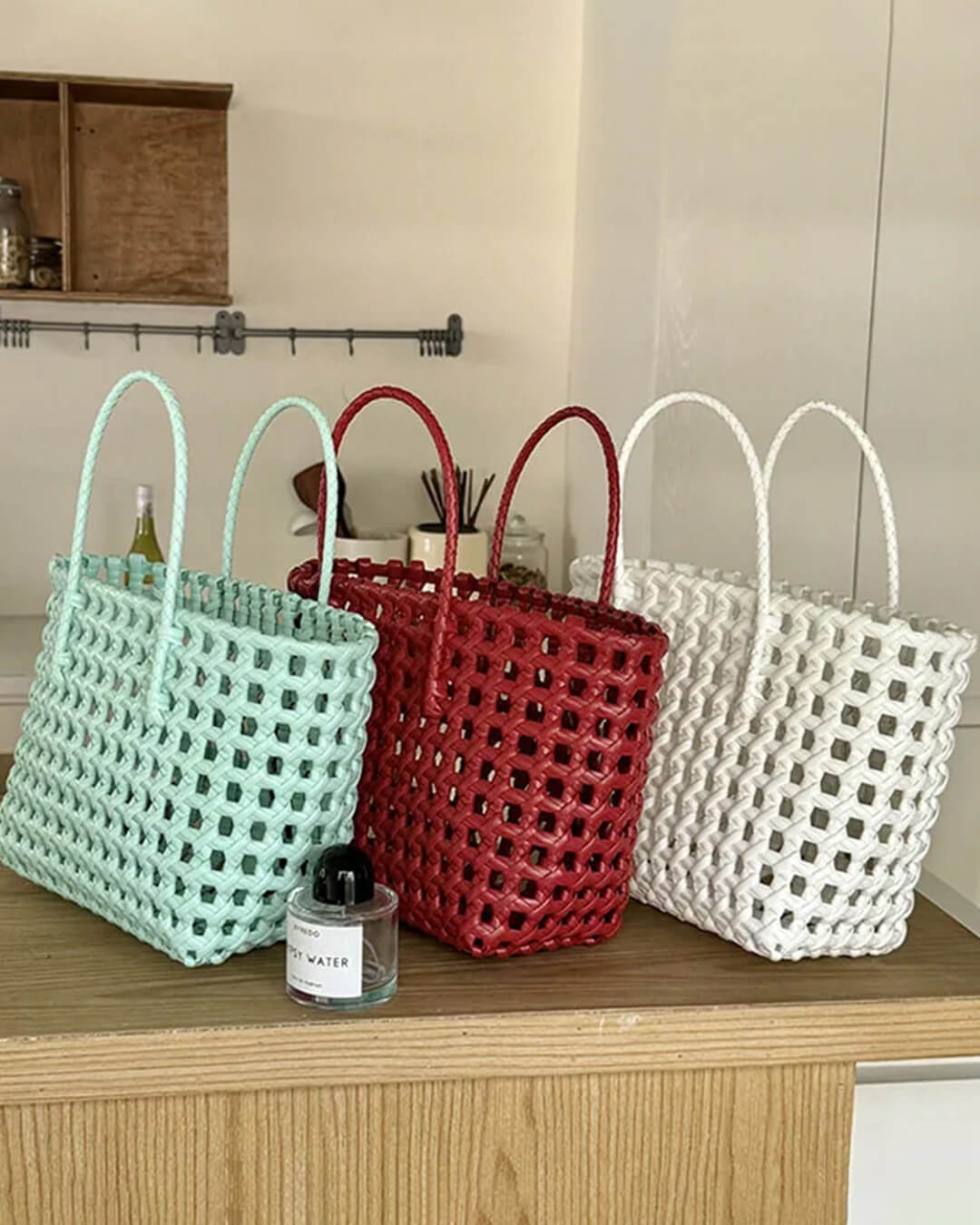 Cresta Open-Weave Lightweight Shoulder Tote Bag