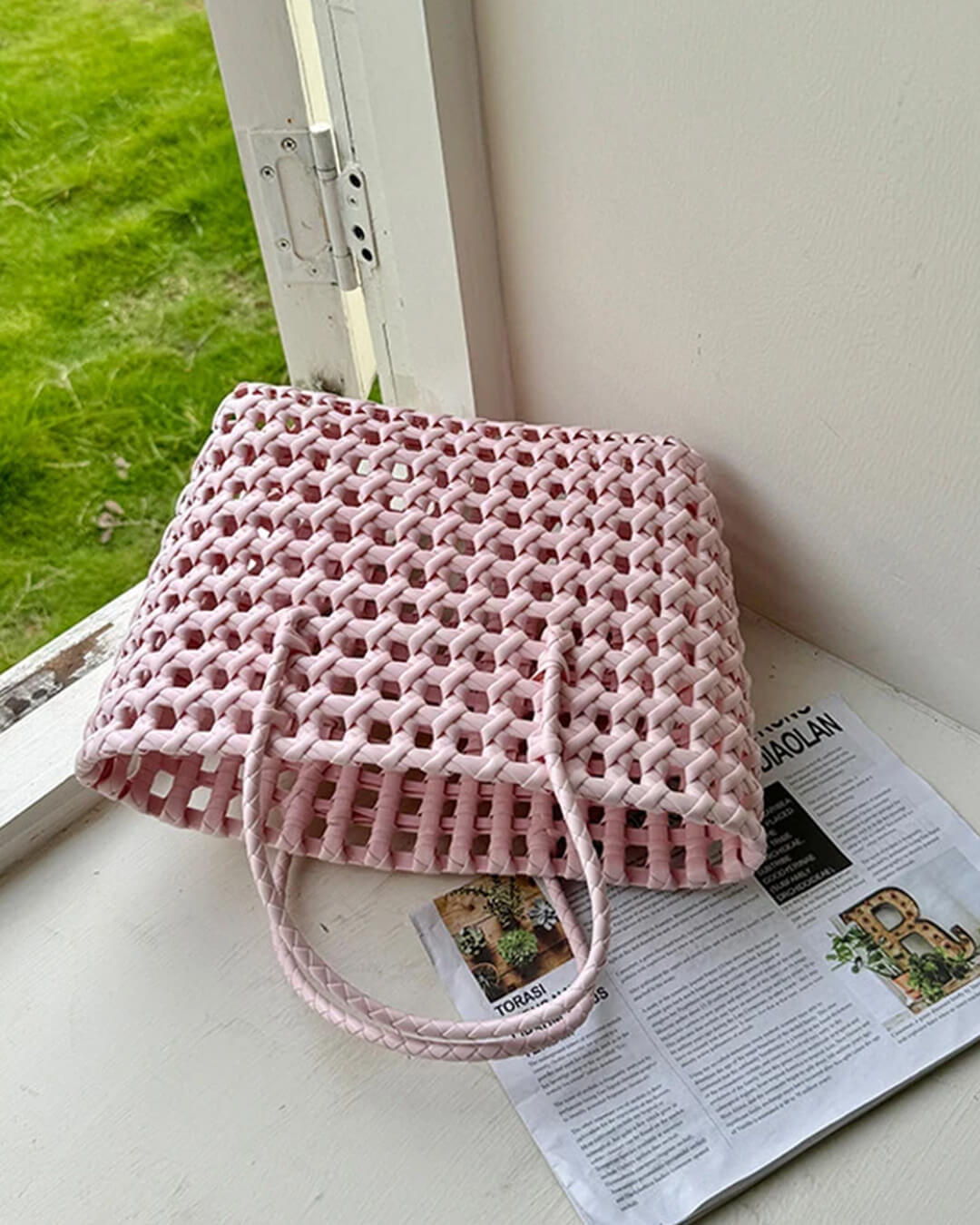 Cresta Open-Weave Lightweight Shoulder Tote Bag – view 3