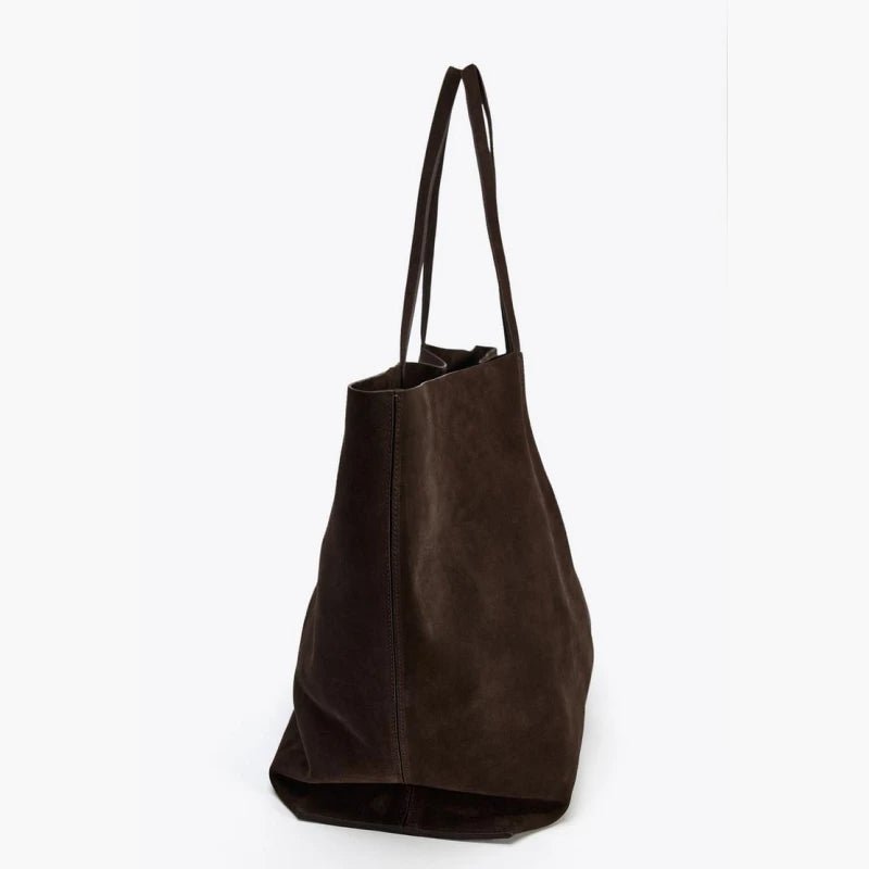 Cynthia Large Faux Suede Tote Bag with Shoulder Straps