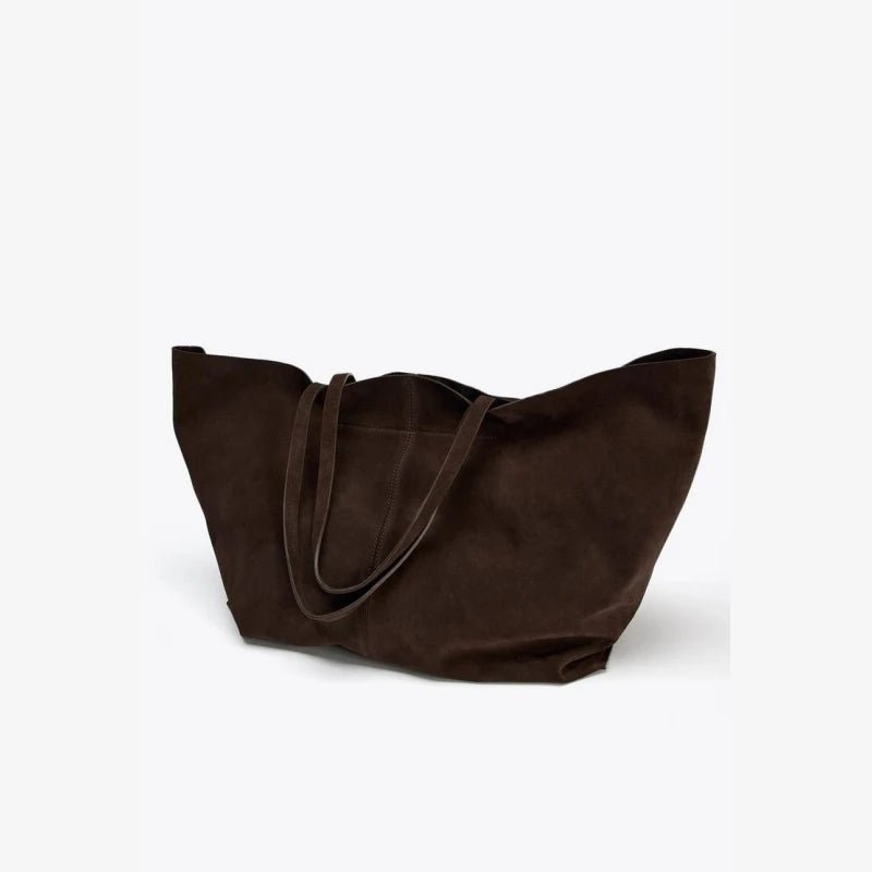 Cynthia Large Faux Suede Tote Bag with Shoulder Straps – view 7