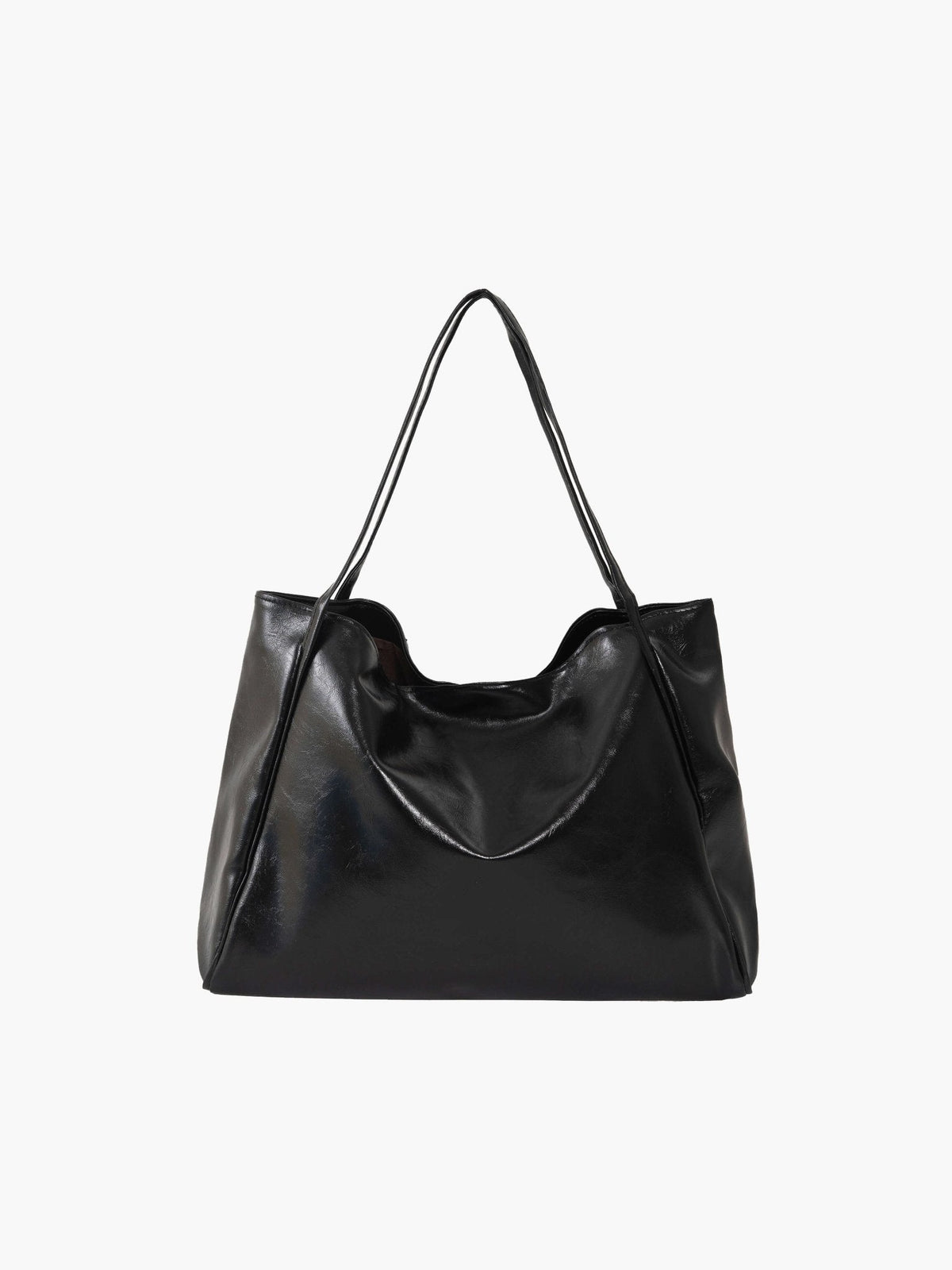 Iva Structured PU Shopper Tote Bag with Comfortable Handles