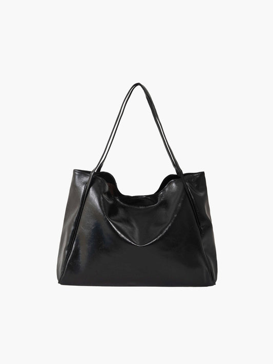 Iva Structured PU Shopper Tote Bag with Comfortable Handles