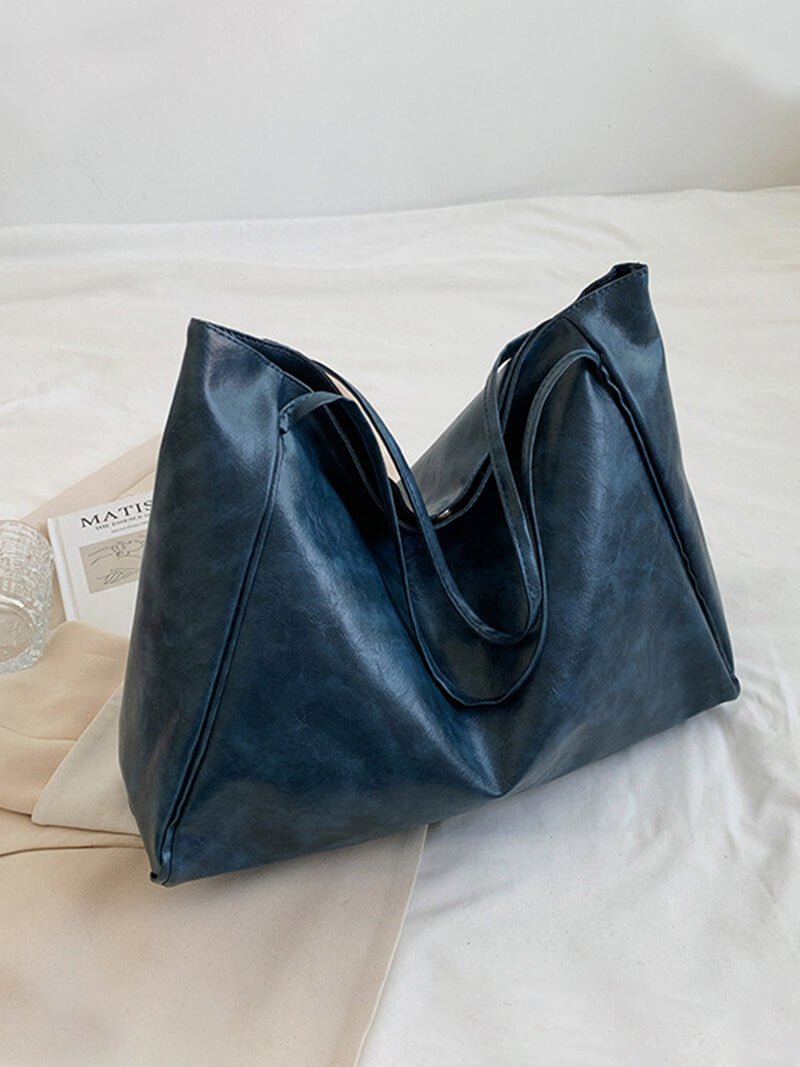 Iva Structured PU Shopper Tote Bag with Comfortable Handles – view 3