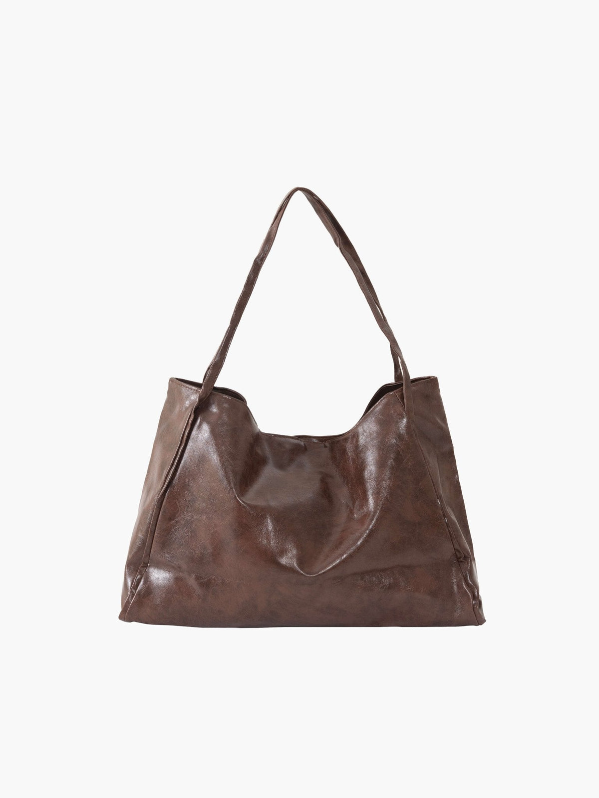 Iva Structured PU Shopper Tote Bag with Comfortable Handles