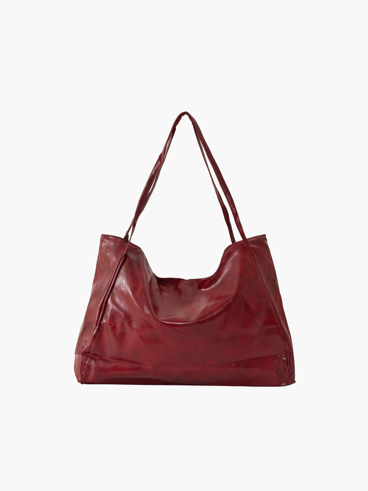 Iva Structured PU Shopper Tote Bag with Comfortable Handles