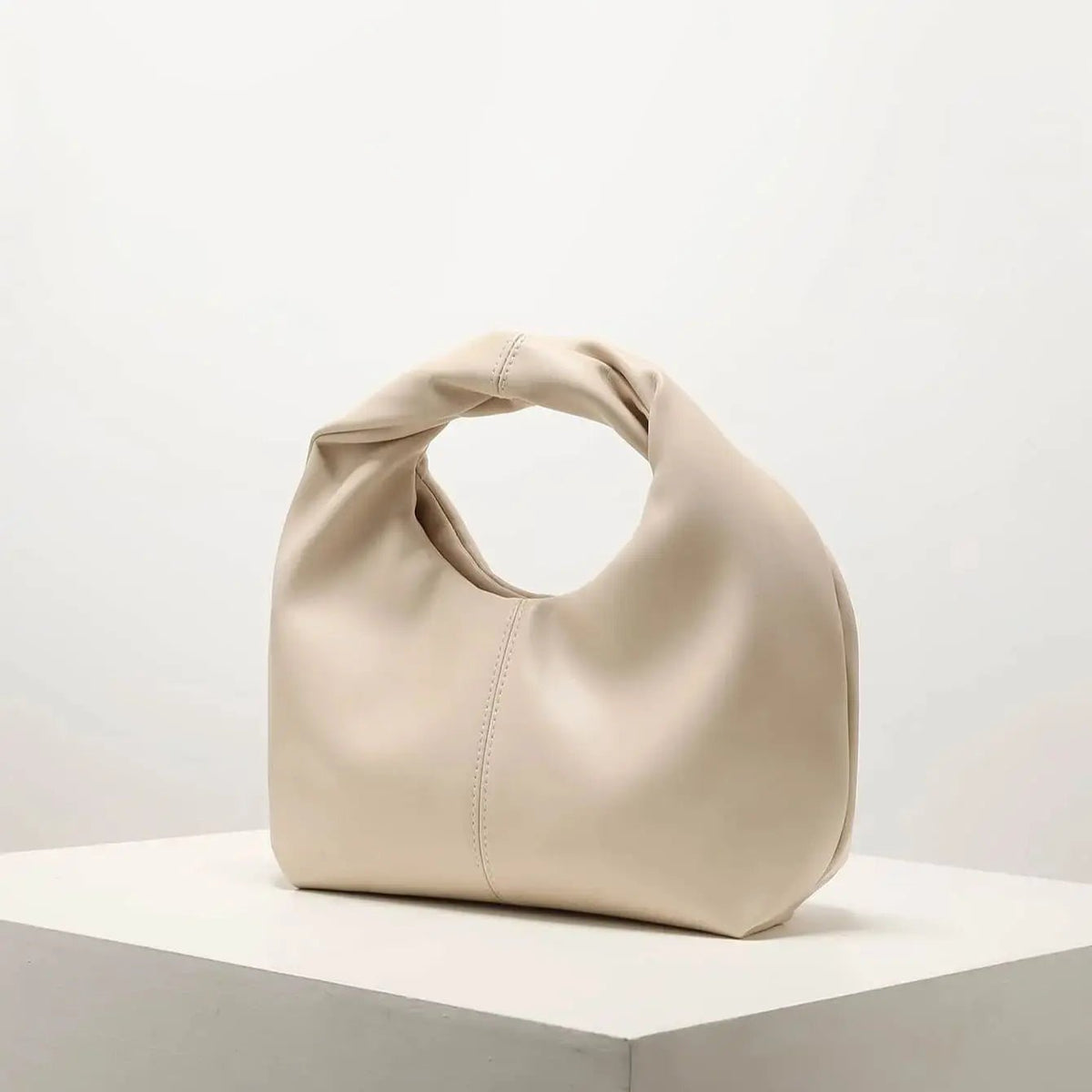 Gelyn Twist Detail Square Vegan Leather Clutch Bag