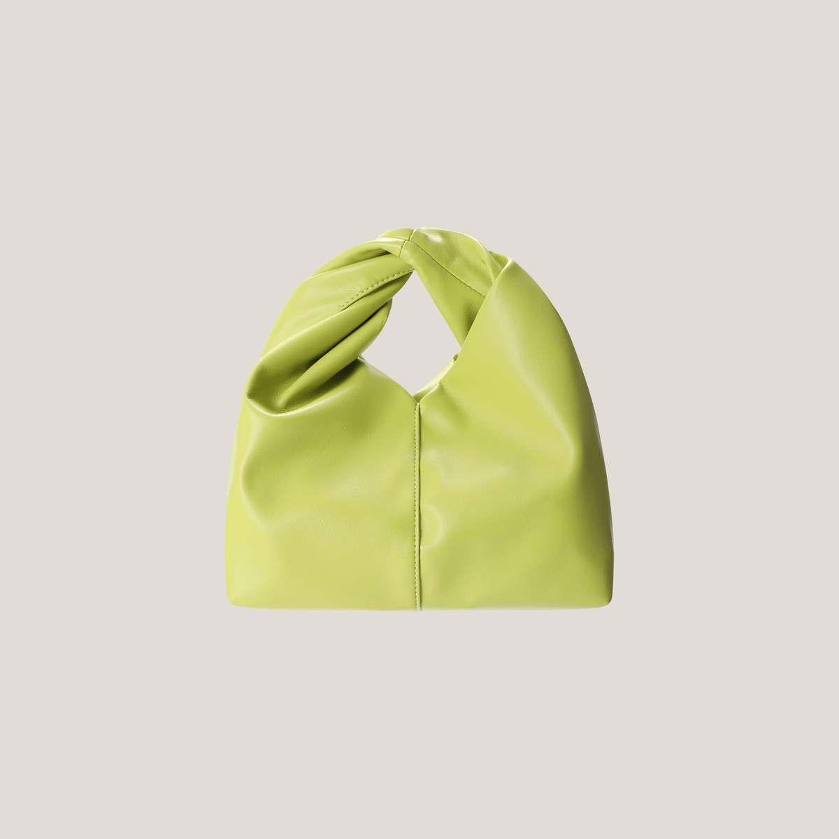 Gelyn Twist Detail Square Vegan Leather Clutch Bag