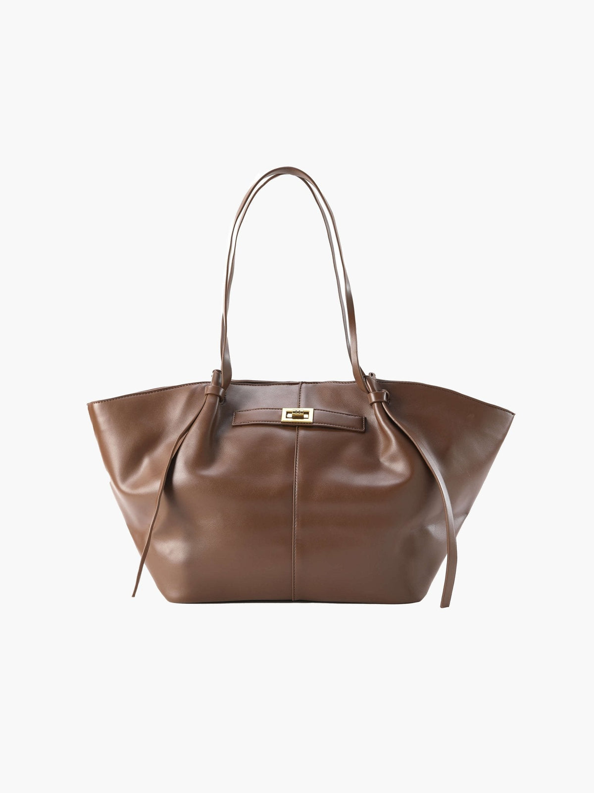 Gerda Winged Vegan Leather Shopper Tote with Turn-Lock – view 9