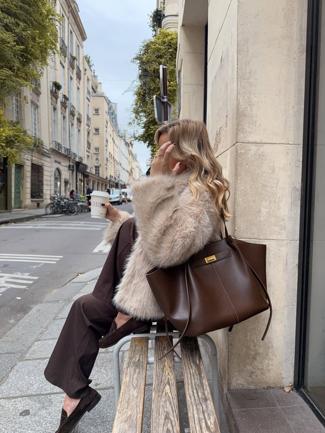 Gerda Winged Vegan Leather Shopper Tote with Turn-Lock