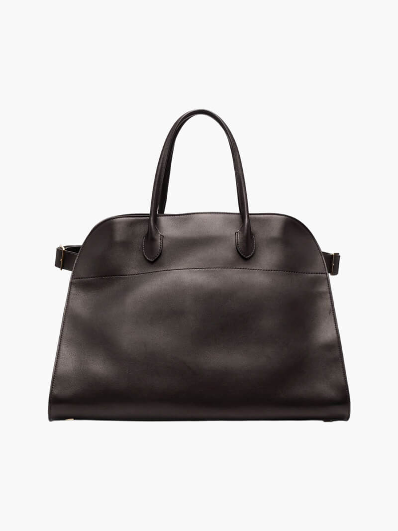 Henna Structured PU Leather Shopper Tote with Shoulder Straps – view 16