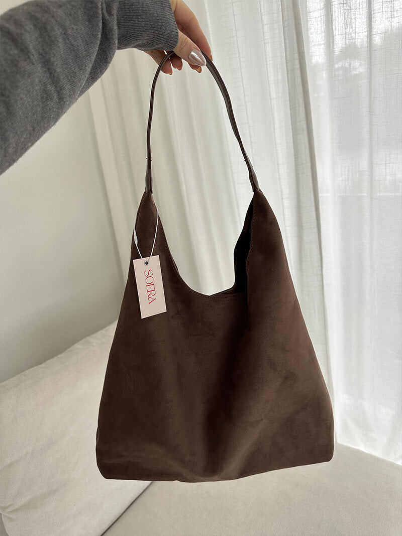 Jenna Western-Inspired Spacious Faux Suede Handbag