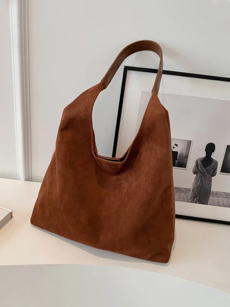 Jenna Western-Inspired Spacious Faux Suede Handbag
