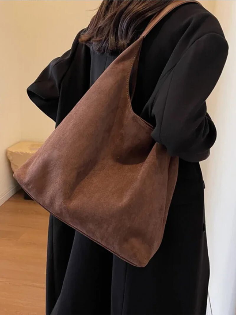Jenna Western-Inspired Spacious Faux Suede Handbag
