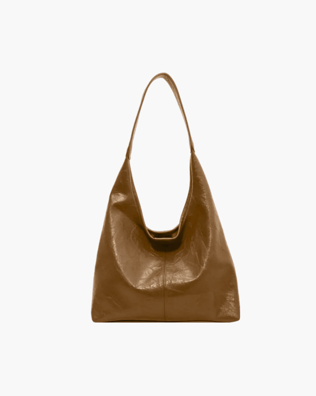 Jenna Glazed Vegan Leather Structured Shopper Tote Bag