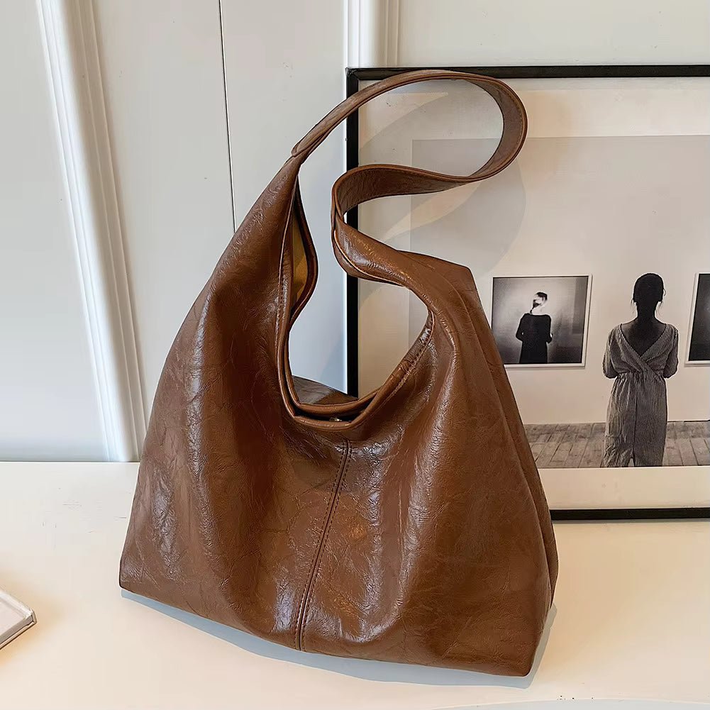 Jenna Glazed Vegan Leather Structured Shopper Tote Bag