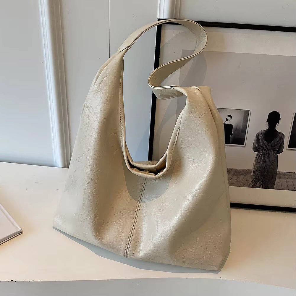 Jenna Glazed Vegan Leather Structured Shopper Tote Bag