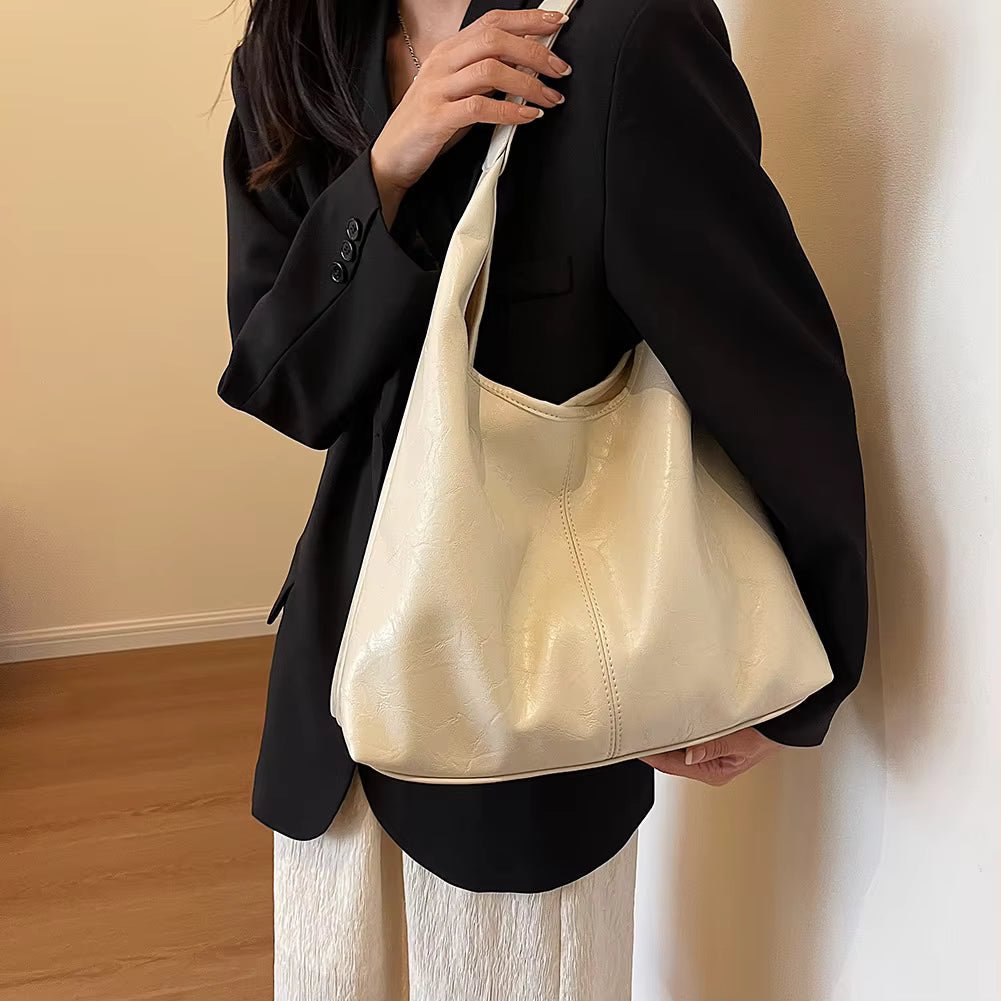 Jenna Glazed Vegan Leather Structured Shopper Tote Bag