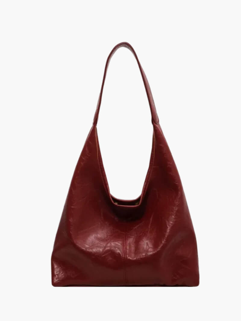 Jenna Glazed Vegan Leather Structured Shopper Tote Bag