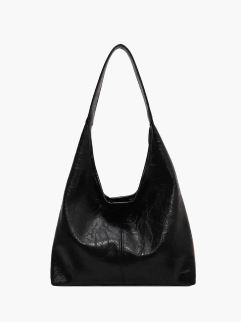 Jenna Glazed Vegan Leather Structured Shopper Tote Bag