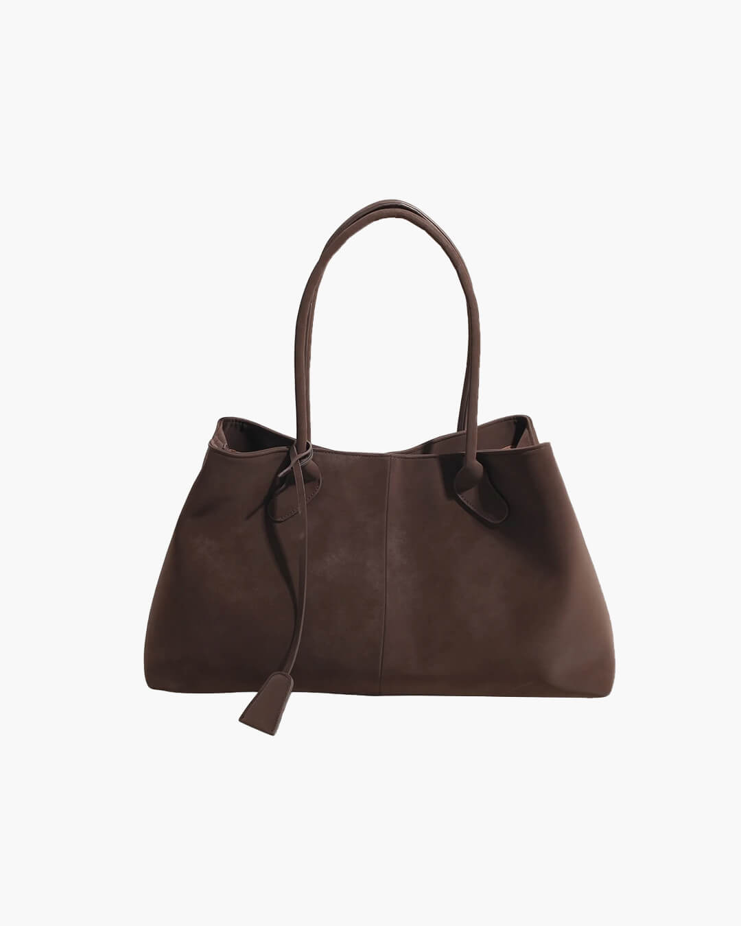 Joan Large Vegan Suede Shoulder Bag with Zip Closure – view 5