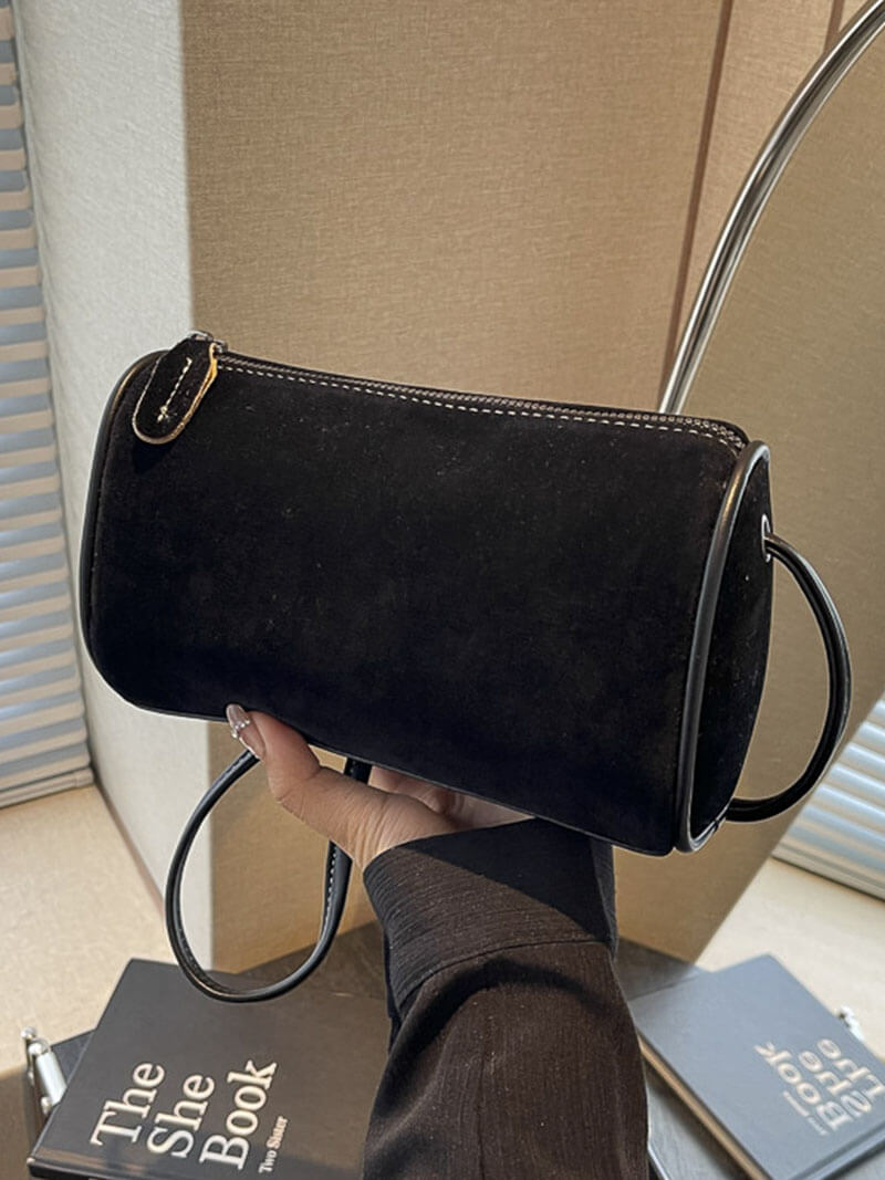 Ruby Faux Suede Western-Inspired Rounded Shoulder Bag – view 4