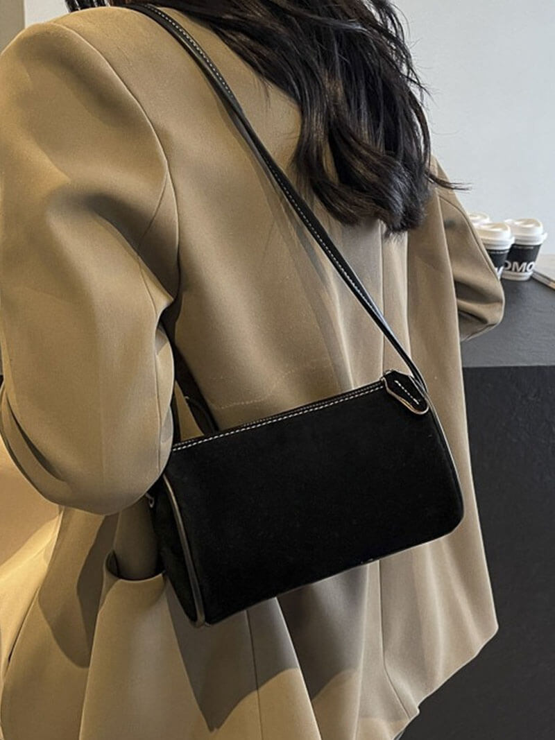 Ruby Faux Suede Western-Inspired Rounded Shoulder Bag – view 3