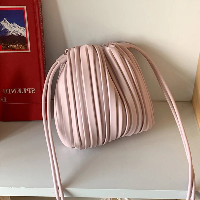 Bianca Pleated PU Leather Mini Square Crossbody Bag – view 2