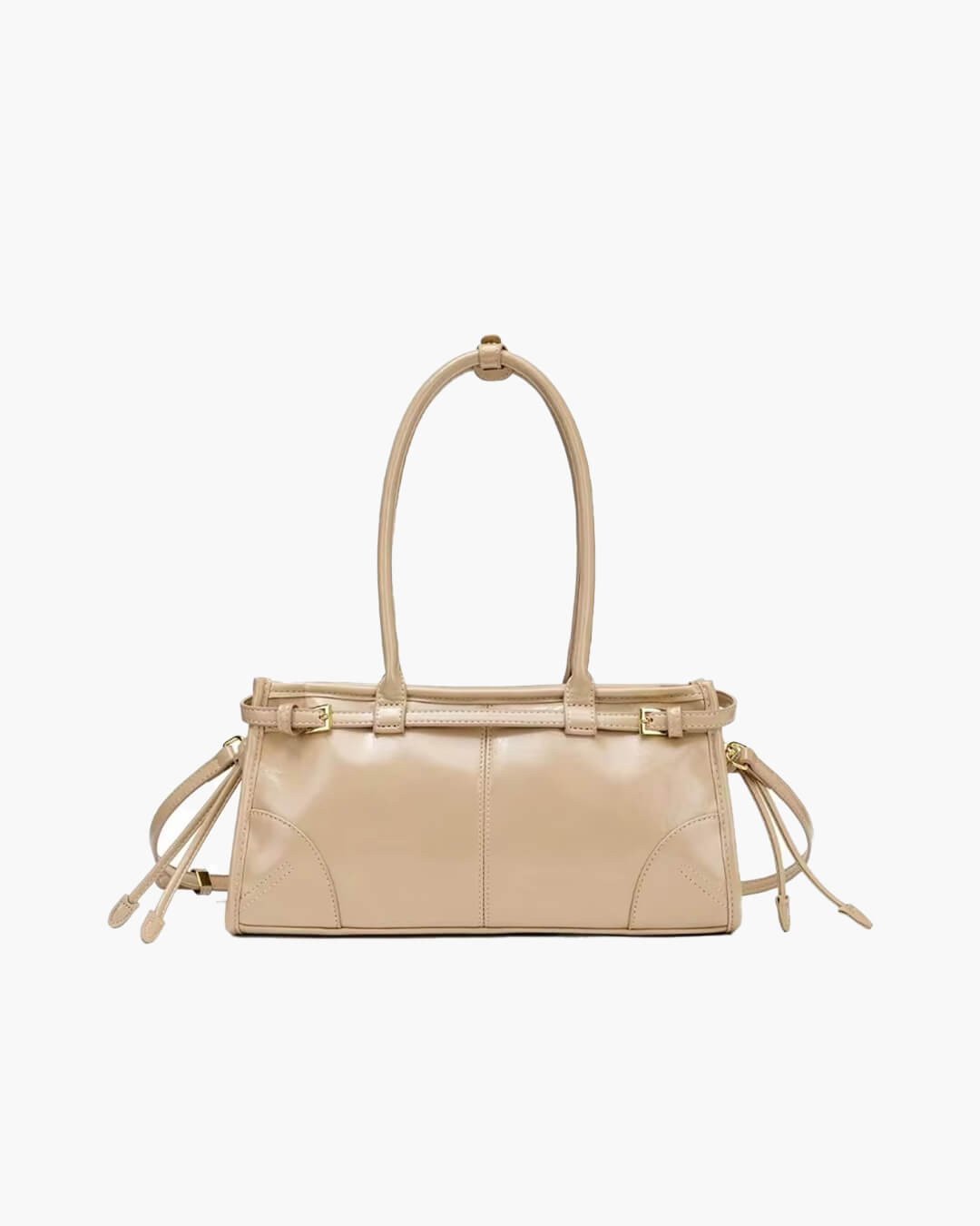 Luna PU Leather Shoulder Bag with Belt Buckle Detail