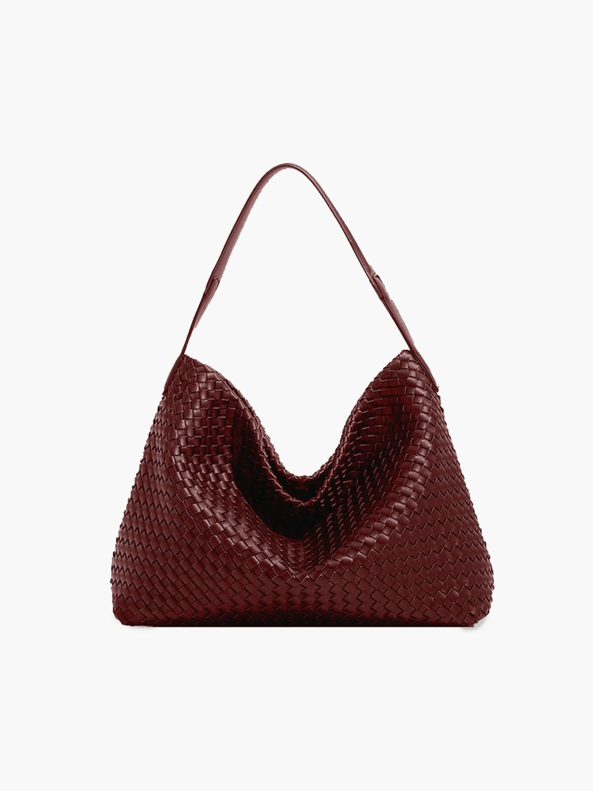 Sylvia Woven Vegan Leather Structured Tote Bag – view 4