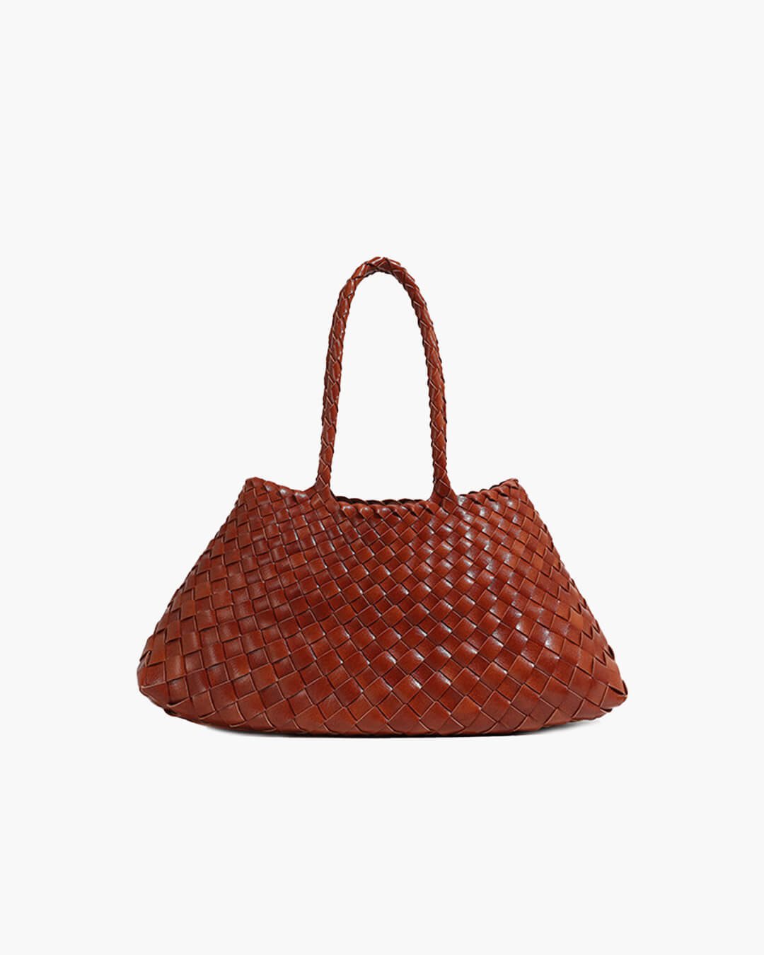 Marissa Medium Woven Vegan Leather Crescent Shoulder Bag