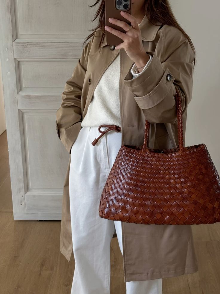 Marissa Medium Woven Vegan Leather Crescent Shoulder Bag
