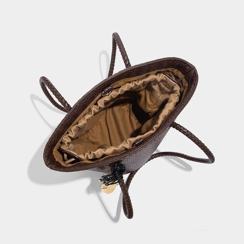 Meryl Woven Bucket Bag with Removable Pouch and Adjustable Strap – view 9