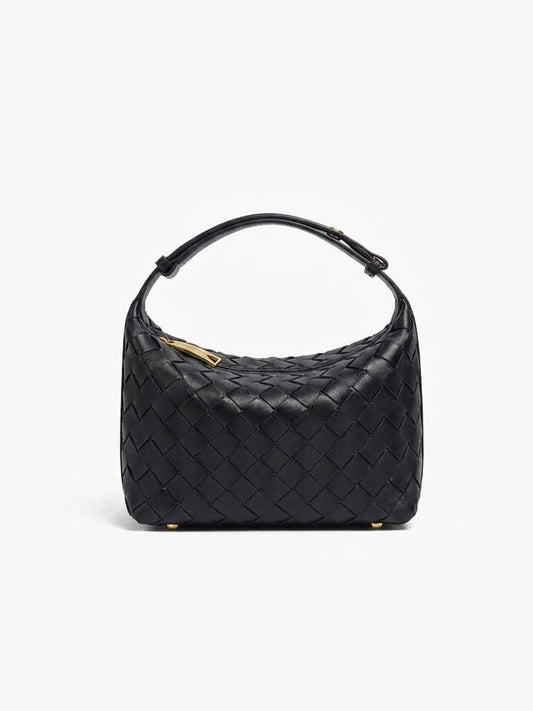 Mica Mini Woven Vegan Leather Bag with Adjustable Handle