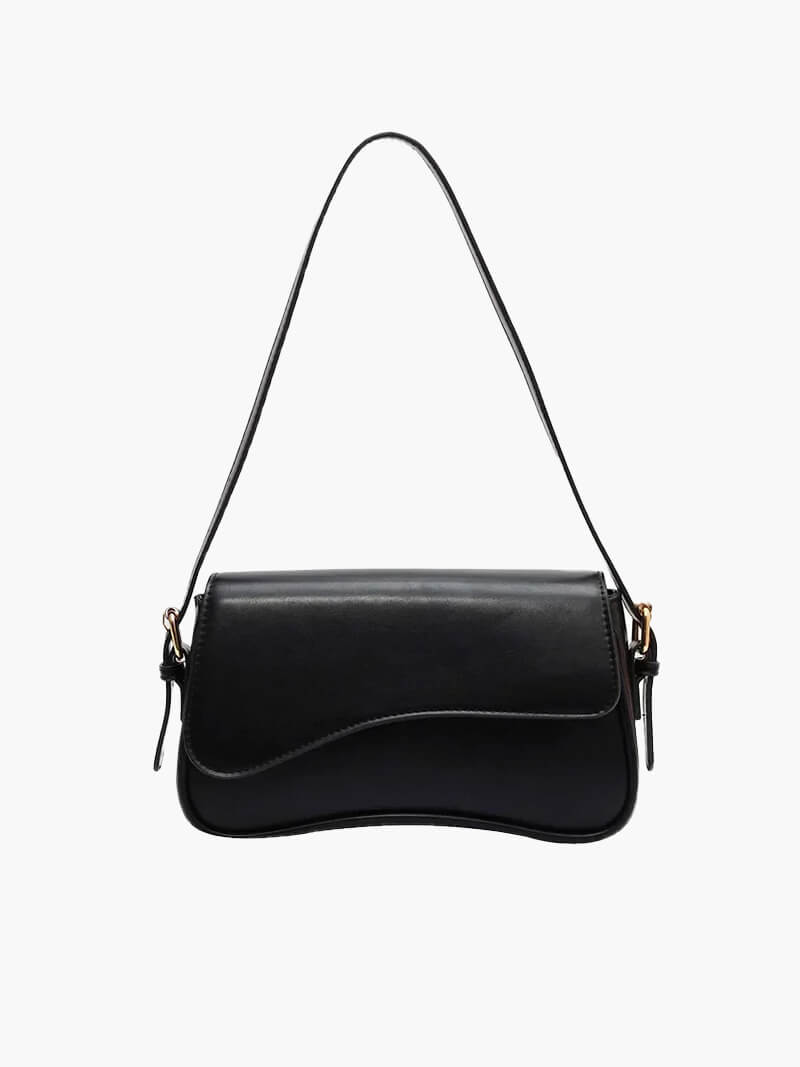 Mila Vegan Leather Saddle Bag with Adjustable Crossbody Strap