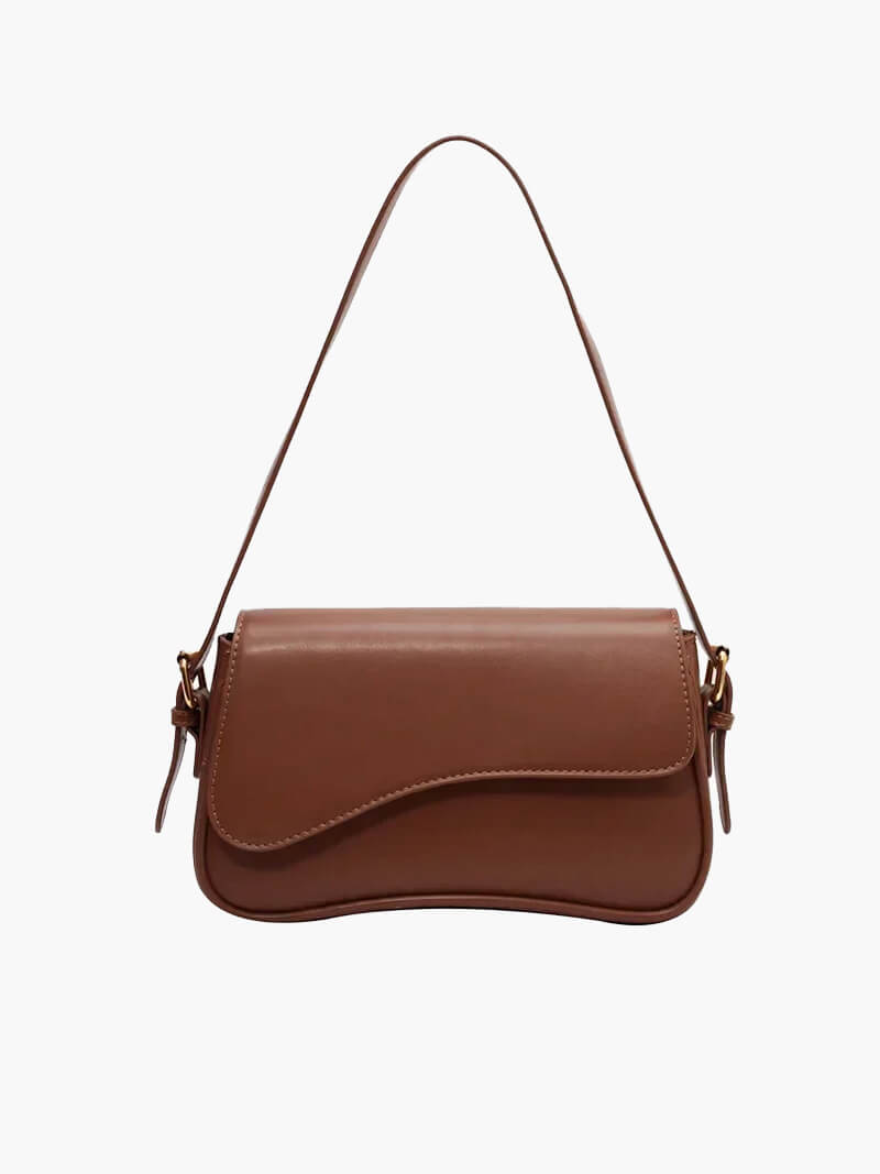 Mila Vegan Leather Saddle Bag with Adjustable Crossbody Strap