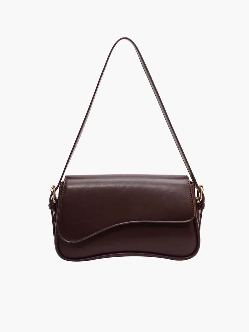 Mila Vegan Leather Saddle Bag with Adjustable Crossbody Strap