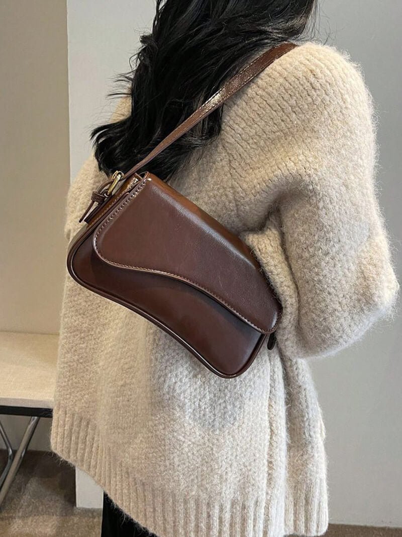 Mila Vegan Leather Saddle Bag with Adjustable Crossbody Strap – view 6