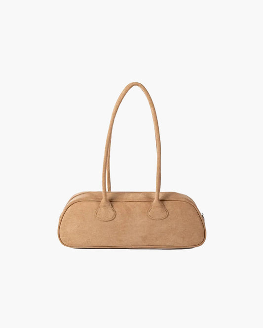 Pauleen Faux Suede Multi-Pocket Baguette Bag with Zip