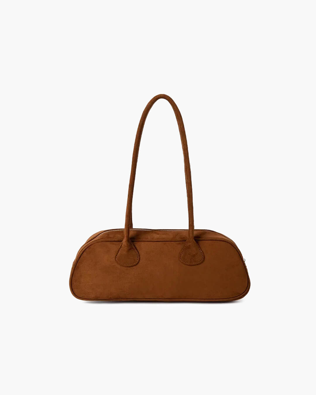 Pauleen Faux Suede Multi-Pocket Baguette Bag with Zip – Brown – view 1