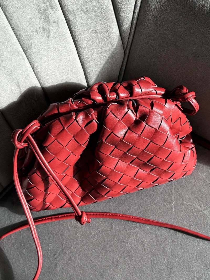 Rachel Compact Woven Faux Leather Pouch Crossbody Bag – view 7