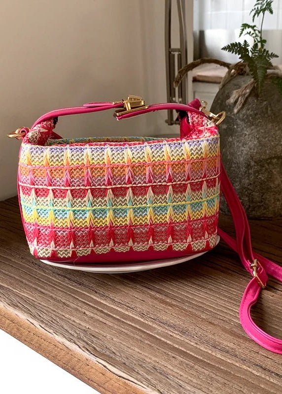 Raphaela Hand-Woven Raffia Hobo Sling Bag with Cotton Lining