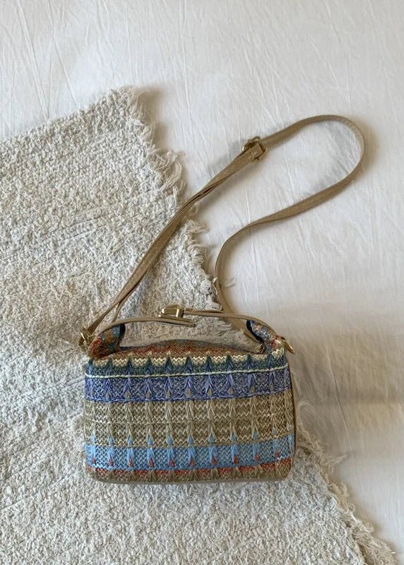 Raphaela Hand-Woven Raffia Hobo Sling Bag with Cotton Lining