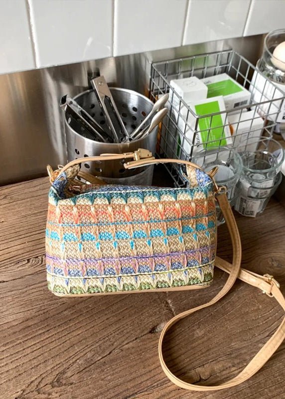 Raphaela Hand-Woven Raffia Hobo Sling Bag with Cotton Lining