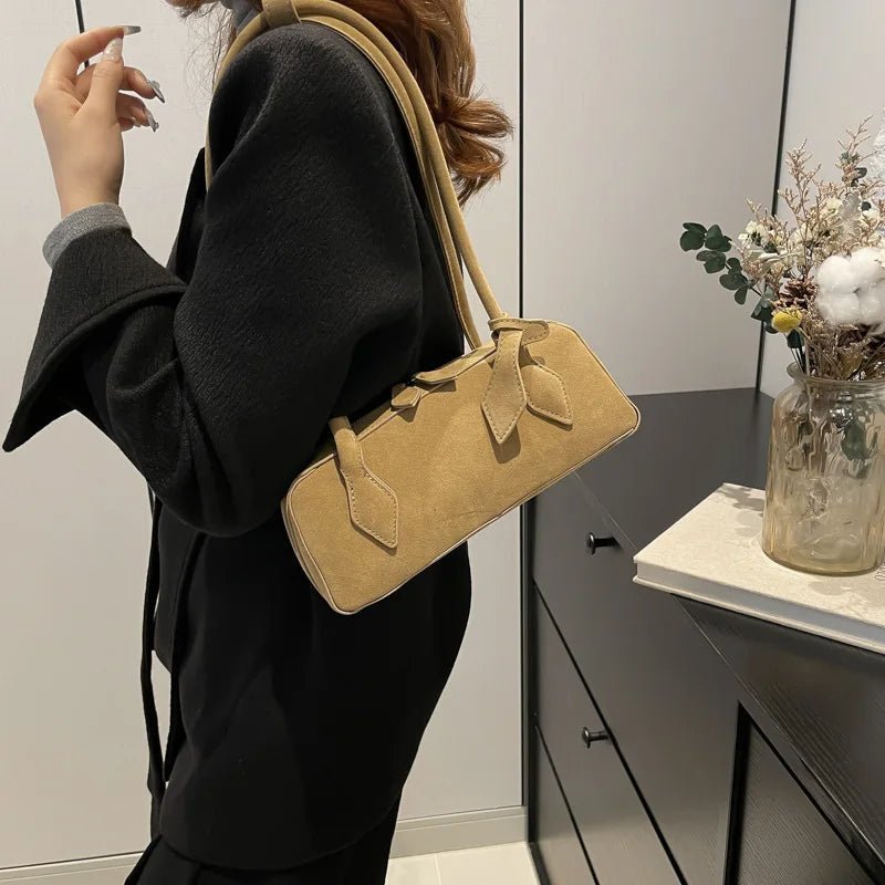 Rebecca Retro Faux Suede Underarm Bag for Shoulder or Crossbody – view 5
