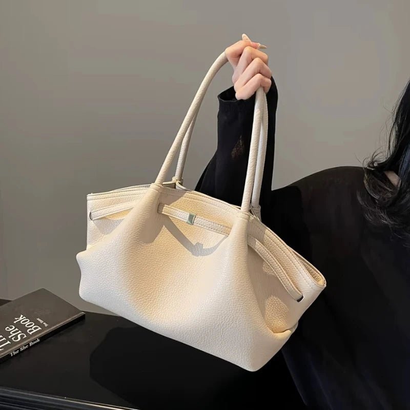 Sandy Structured PU Leather Underarm Shoulder Tote Bag