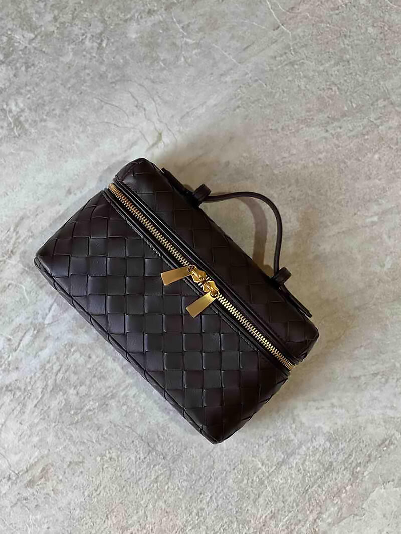 Tara Woven Vegan Leather Top Handle Bag with Gold-Tone Hardware – view 2